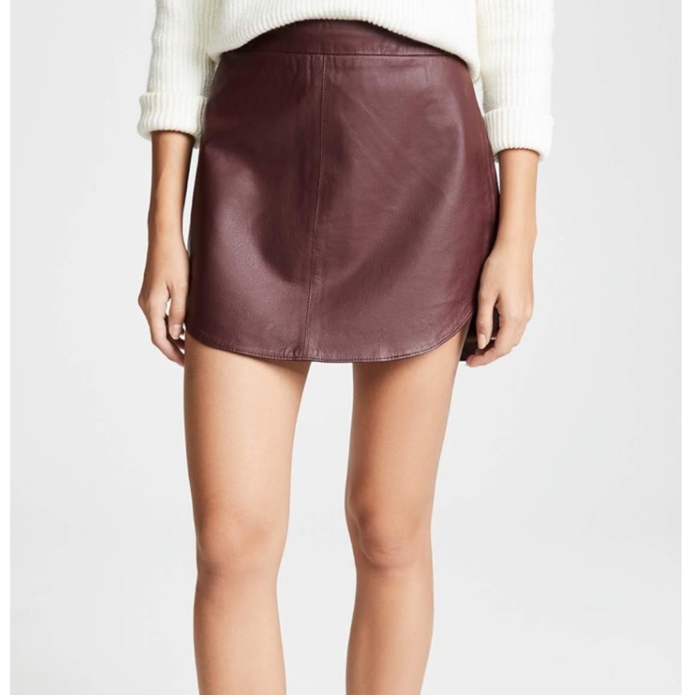 BB Dakota Conrad Leather Mini Skirt